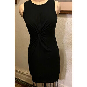 See the Shades Black Twisted Front Bodycon Dress NWOT Size M
